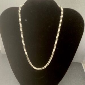 Silpada 17" Oxidized Sterling Silver Popcorn Style Chain Necklace N1106 Retired